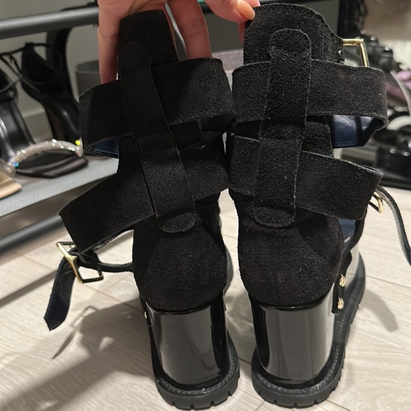 Made in Japan, Sacai black double strap platform sandals in size 38 - Picture 4 of 7